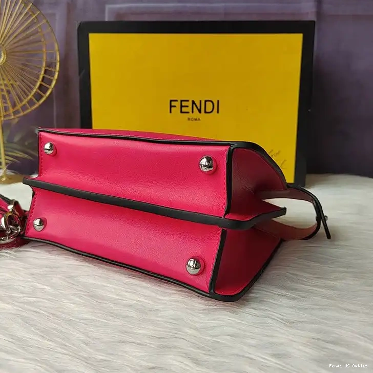 Affordable HOT ISeeU In Petite Leather Fendi Bag Peekaboo Nappa Rose 0610